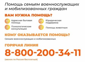 Поддержка мобилизованным и их семьям.