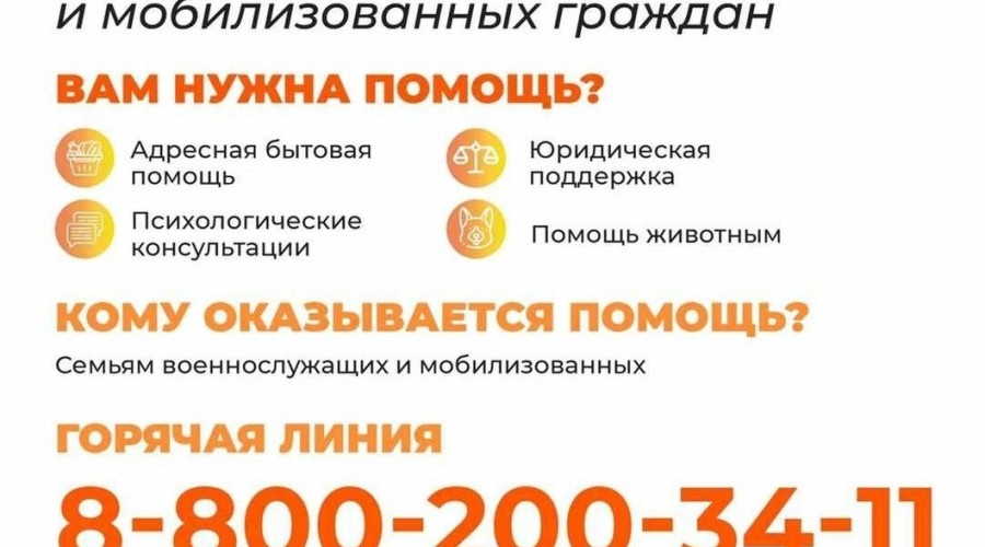 Поддержка мобилизованным и их семьям.