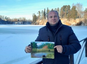 Лоскутное панно-карта Гатчинского района.